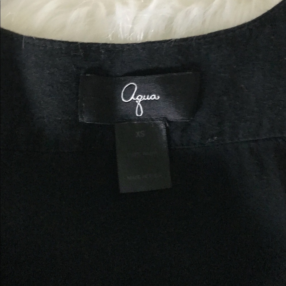 AQUA Surplice Wrap Sleeveless Mini Pocket Dress XS - Picture 7 of 10